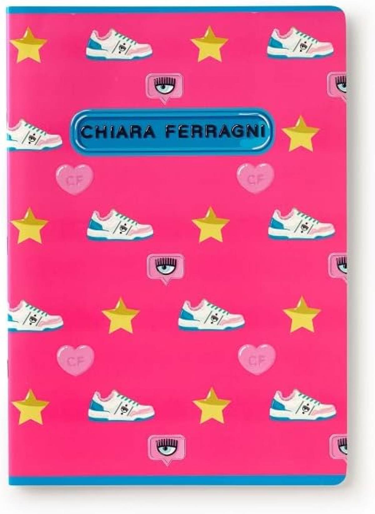Caiet capsat Chiara Ferragni A4 D 42 file hartie FSC 80gr coperta 240gr neon siclam simplu